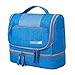 Produktbild Premium Kulturbeutel Reise zum Aufhängen, Wasserresistente Waschtasche mit vielen Fächern, Waschbeutel, Wasserdicht, Polyester, Rasur Beutel, Zum Aufhängen, Für Frauen & Männe (Himmelblau)
