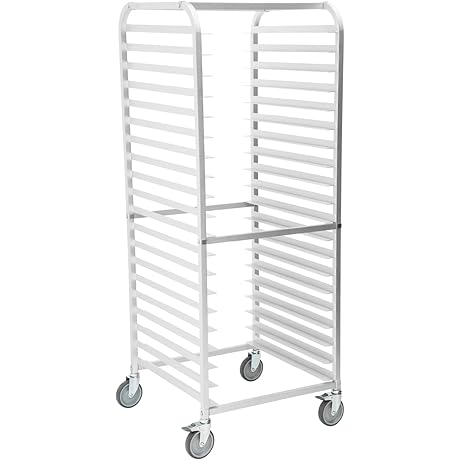 Pearington 20-Tier Space Saver Industrial Bun Pan Rack on Wheels for Commercial...