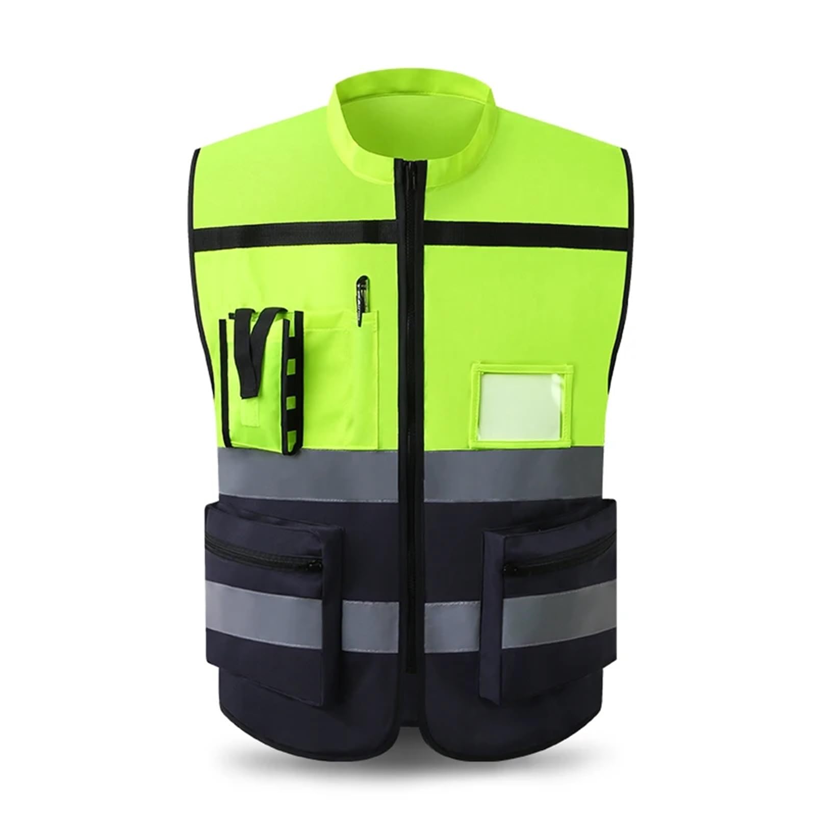 Gilet riflettente ad alta visibilità in tessuto traspirante
