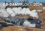 Eisenbahn-Kalender – DB-Dampfloks 2024: Farbfotos aus den 1960er- und 1970er-Jahren. Großformat Wandkalender 49x34cm