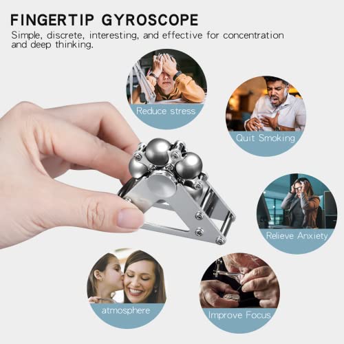 Primaniacs Ferris Wheel Fidget Spinner, Desk Toys Spin With Stand, Metal Frame Stainless Steel Smooth Bearing, Space Silver, Leisure Entertainment Spinning Decompression Gift Gyro Toy - 5 Balls #TOP2