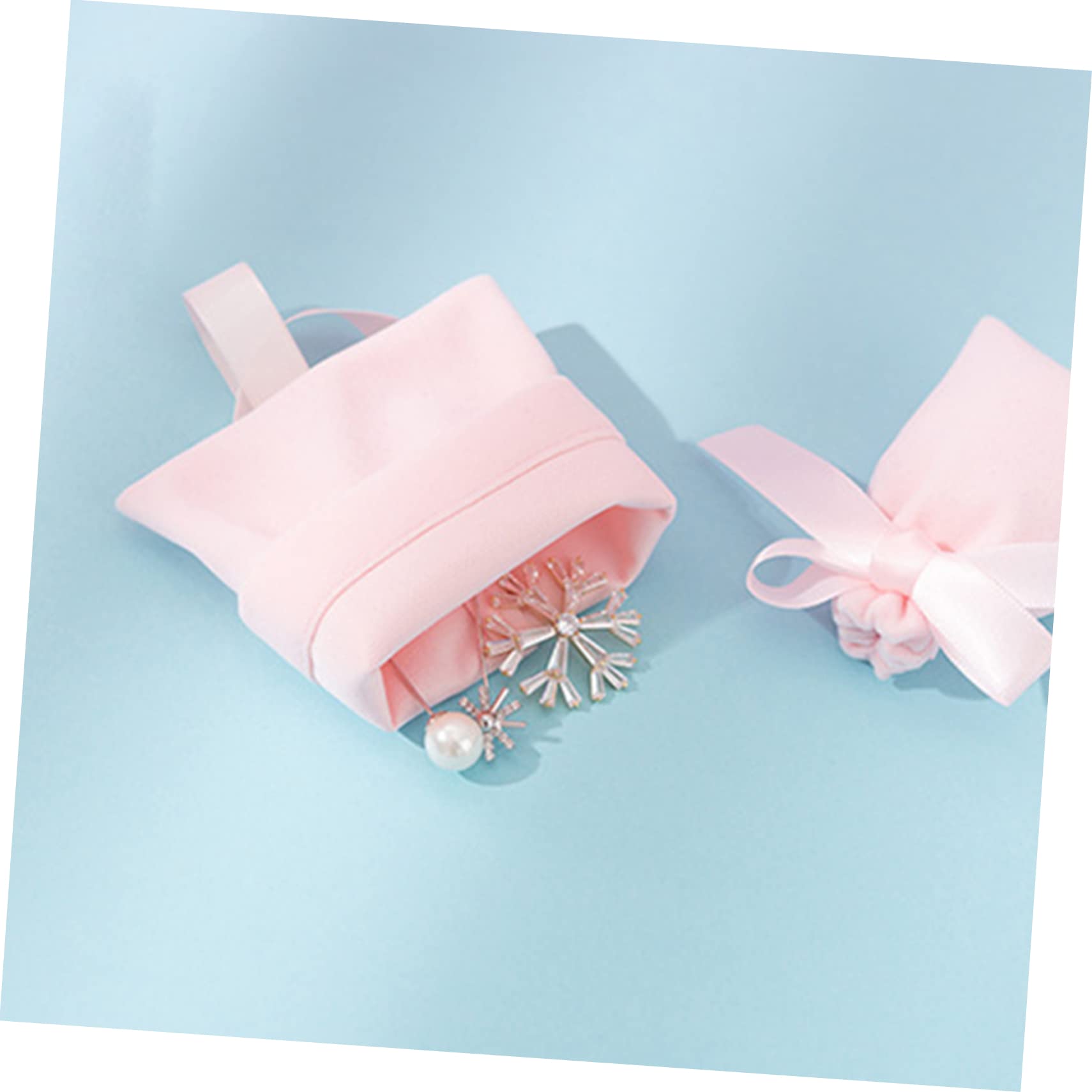 Didiseaon 30 Uds Bolsa De Franela Con Cordón Bolsas De Almacenamiento Convenientes Bolsas De Favor De Boda Convenientes Con Cordón De Almacenamiento De Dulces