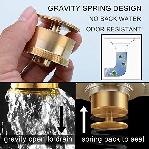 Orhemus 4 Inch Solid Brass Square Shower Floor Drain With Tile Insert Grate Removable Cover Hair Catcher Strainer thumb #3