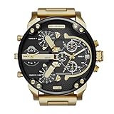 Diesel Mr. Daddy 2.0 Stainless Steel Chronograph Men's Watch, Color: Black, Gold (Model: DZ7333)