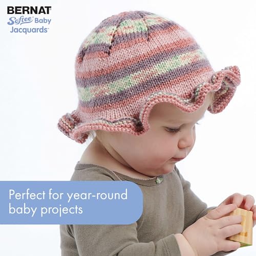 Image of Bernat Softee Baby Jacquards River Ripples Yarn - 3 Pack of 4.2oz /120g - Acrylic - #3 DK (Light) - 287 Yards - Knitting & Crochet