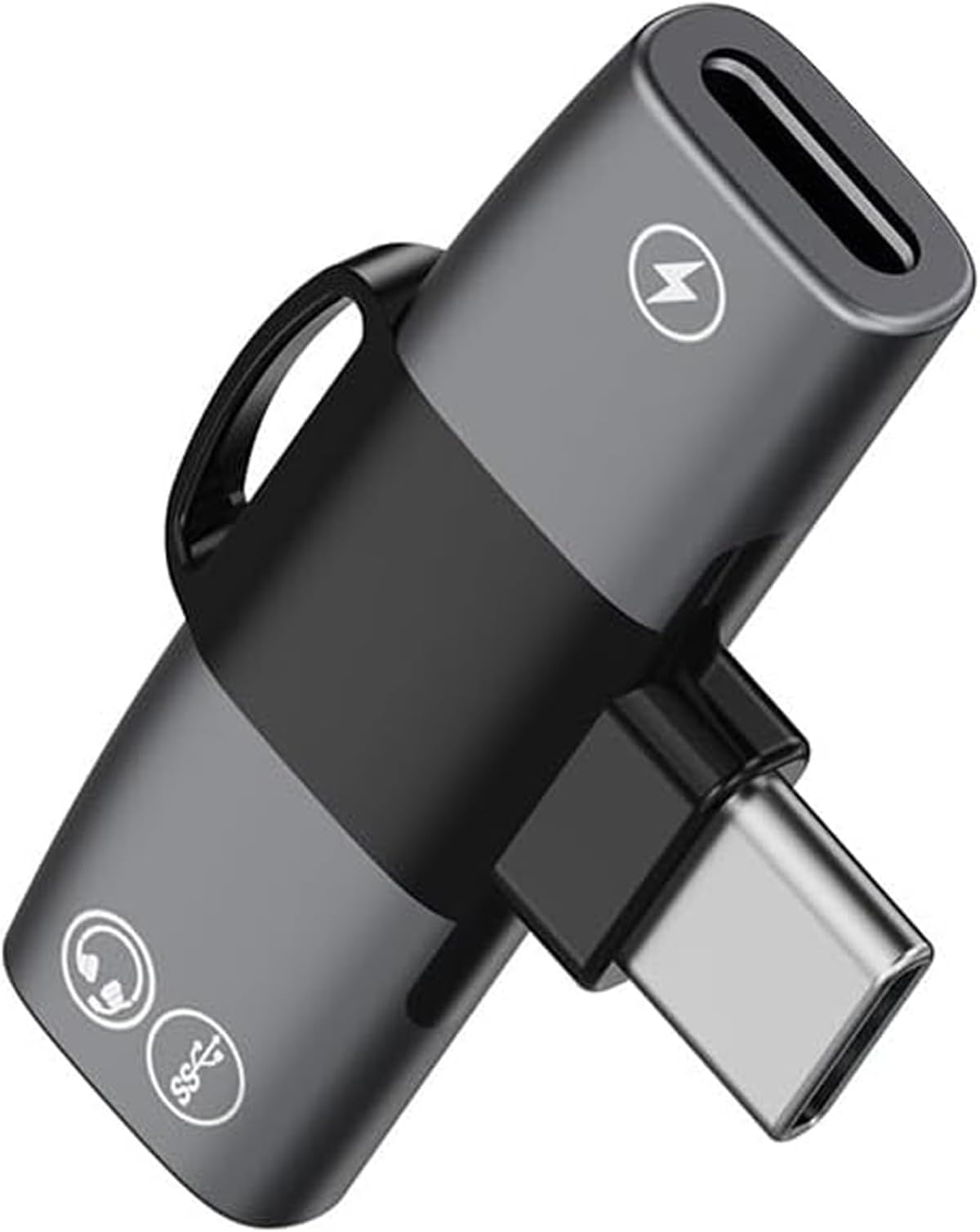 Amazon.co.jp: タイプC 二股 イヤホン 変換アダプタ 2in1 USB Typec分配器 ハブ 分岐 2ポート 充電しながら ...