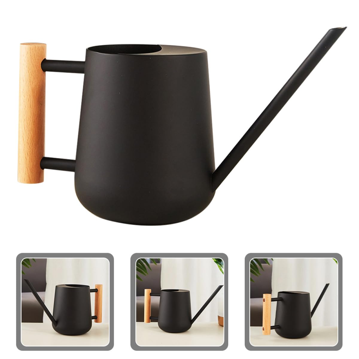 Gadpiparty Annaffiatoio per Piante da Interno in Acciaio Inox 900Ml Beccuccio lungo Ergonomico Annaffiatoio Piccolo per Fiori e Piante Succulente Adatto per Casa Ufficio e Giardino