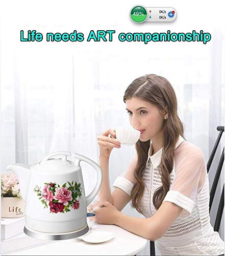Tetera eléctrica cerámica inalámbrica 1.2L 1000W miniatura 2