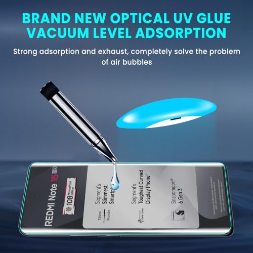 Image of ArmourPro 2 Pack Matte UV Tempered Glass for Redmi Note 15, Premium Curved Screen Protector with Anti-Glare Finish, Edge-to-Edge Coverage, Fingerprint Friendly and Case Friendly