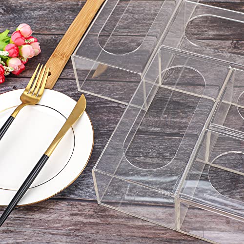 Peony Man 5 Packs Ziplock Bag Storage Organizer Acrylic Food Storage Bag Organizer Plastic Bag Dispenser Holder For Kitchen Drawer Sandwich Snacks Nuts Cookies Bags Organization thumb #3