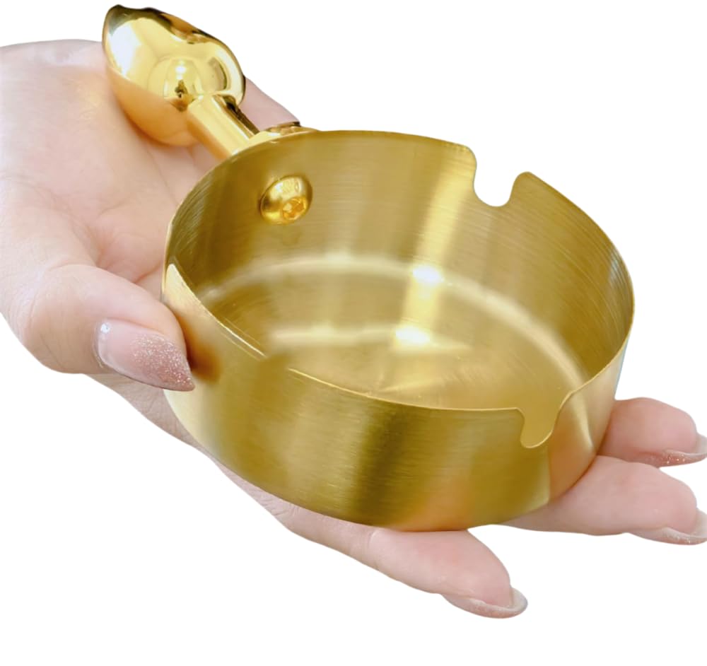 Tingyilan Smoking Metal Ashtray Training Set for Couples, Round