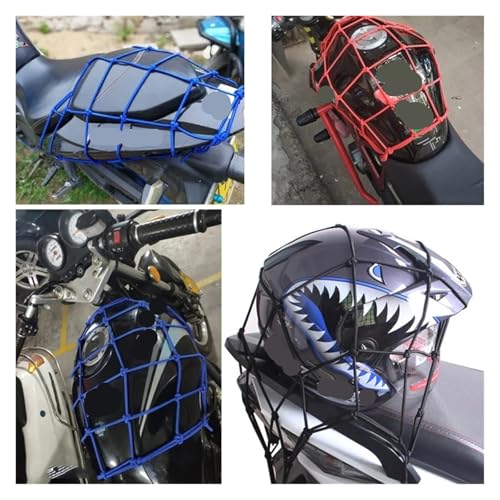 Malla para casco y equipaje multicolor ideal para moto y bicicleta 6