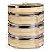 Produktbild Hcooker 3-Tier Küche Bambus Dampfer mit Doppelt Edelstahl-Banderolieren für Asiatische Kochbrötchen Mehlklöße Gemüse Fischreis