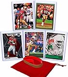 Jerry Rice Football Cards (5) Assorted Bundle - San Francisco 49ers Trading Card Gift Set