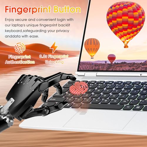Image of BINTEC 14 inch 4 in 1 Studio Touchscreen Tablet Laptop,1920x1200 IPS,16GB DDR4,Quad-Core Celeron N5105（up to 2.9GHz）,Colorful Backlit Keyboard,Type-C (Silver /256G SSD)