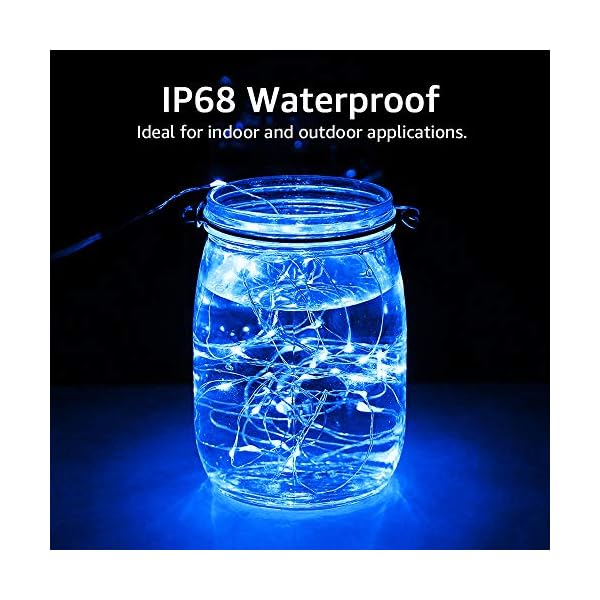 Olafus fairy lights battery operated, ip68 waterproof mini string light, 7ft small led bottle light for wedding vase centerpieces table decorations christmas indoor party jars gift - image 7