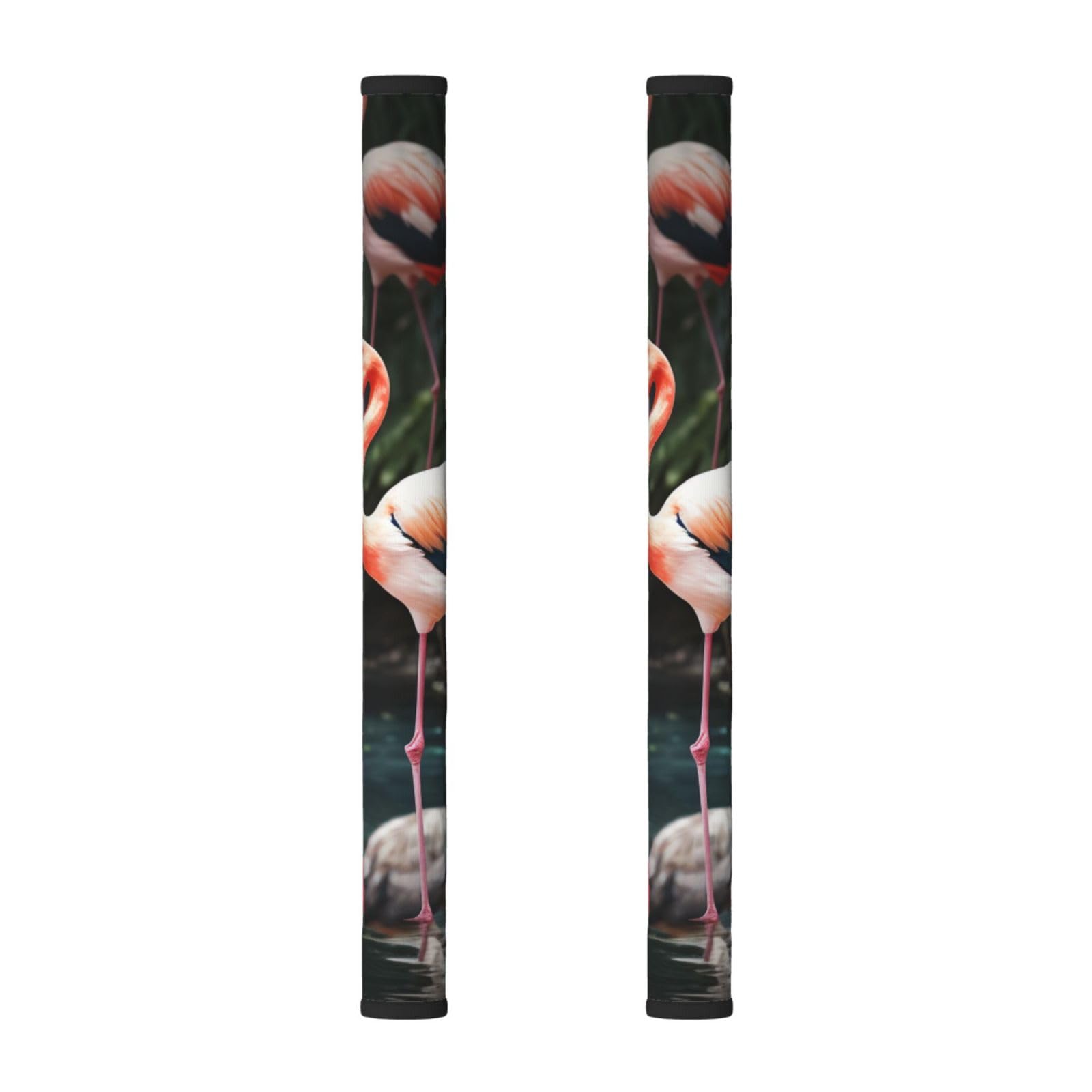 VGFJHNDF Refrigerator Door Handle Covers 2-Pack, Flamingo Tropical Wildlife Printed Protect and Decorate for Fridge Ovens Dishwashers