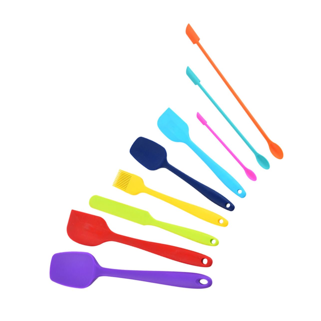 Mobestech Set di Spatole Raschietto in Silicone 9 Pezzi per Crema e Torta | Superficie Liscia, Leggero e Facile da Pulire, Uso Multiplo per Impasti e Marmellate