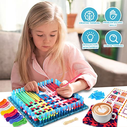 LECPOP-Weaving-Loom-Kit-Toys-for-Kids-Arts-Crafts-Potholder-Loops-with-Tool-Knitting-Loom-Set-for-Beginners-Christmas-Birthday-Gift-for-6-7-8-9-10-11-12-Year-Old LECPOP-Weaving-Loom-Kit-Toys-for-Kids-Arts-Crafts-Potholder-Loops-with-Tool-Knitting-Loom-Set-for-Beginners-Christmas-Birthday-Gift-for-6-7-8-9-10-11-12-Year-Old