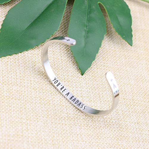 image for JoycuFF Inspirational Gifts for Women Bracelet Inspirational Women Sil