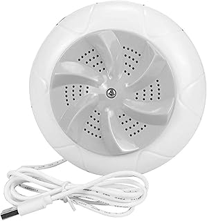 Ventilateur à Main 6W Portable Mini Machine à Laver Lave-Linge à ultrasons avec USB Câble Pratique pour Voyage de Voyage Voyage d'affaires Turbo Vêtements Nettoyage (Color : White)