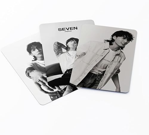 Miniatura 7 de Funwaretech Jungkook - Juego de 7 tarjetas fotográficas, 55 unidades, álbum en solitario Jungkook 2023, siete tarjetas Lomo, Bangtan Boys Kpop,