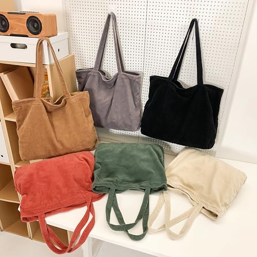 Image of Cotton Tote Handbag Women Canvas Crossbody Beach Bag Hobo Shoulder Tote Bag with 3 External Pocket,Zipper Closure