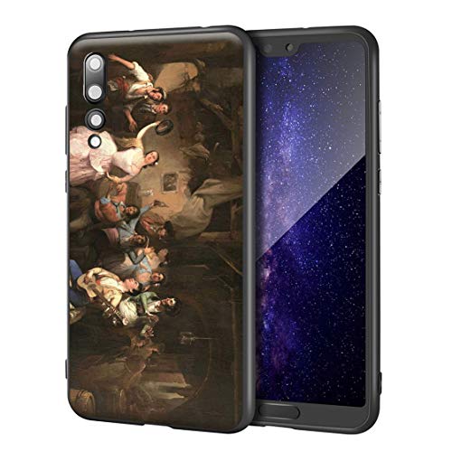 Manuel Rodriguez Guzman pour Coque Huawei P20 Pro/étui pour téléphone Portable Beaux-Arts/Giclée UV Impression sur téléphone cellulaire Couverture(Danser dans la taverne)