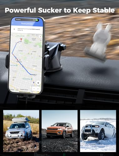 Ugdluck CA026 Wireless Car Charger, Ugdluck 15W/10W/7.5W Car Charger Mount With Led Lights Dashboard Windshield Air Vent Car Phone Holder Fit thumb #6