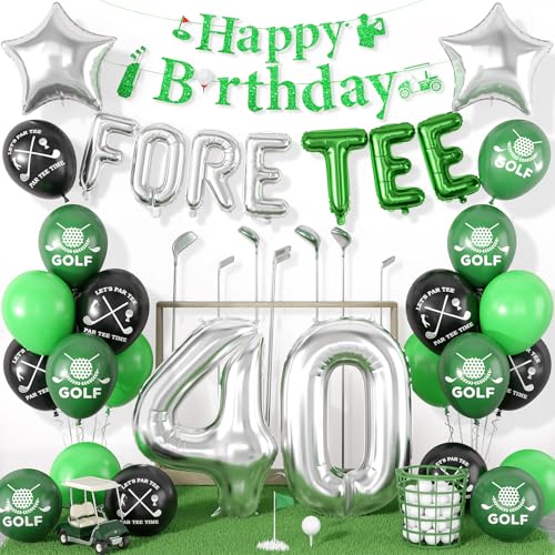 Image of 40th Golf Themed Birthday Decorations for Men 40th Party Decorations