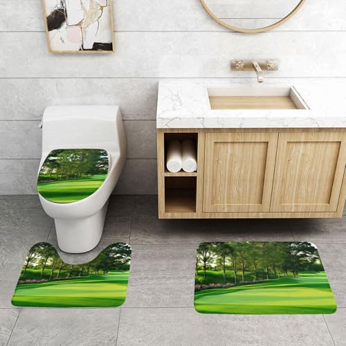 Tapis de bain golf antidérapant lot de 3 pour wc et coiffeuse