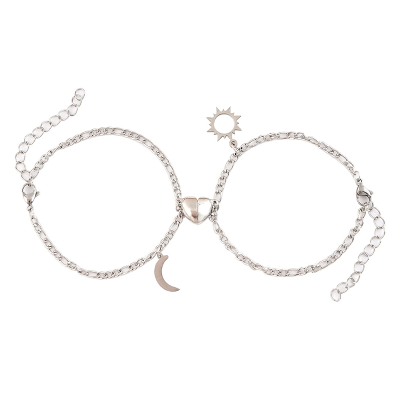 For Sun And Moon Magnetic Attraction Couple Bracelet Friendship Bracelet For Boyfriend Girlfriend Women Men BFF Best Fri