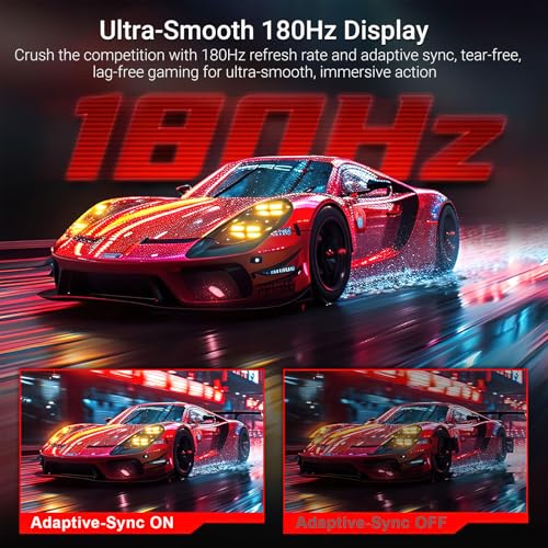 Image of 34 inch Curved Ultrawide Monitor with Speakers, 180Hz WQHD 3440x1440 1500R Wide Gaming Monitors, 4000:1 Contrast, 126% sRGB, HDR10, PIP /PBP, FreeSync, 1ms, Height /Swivel /Tilt Adjustable, HDMI x2, DP x2