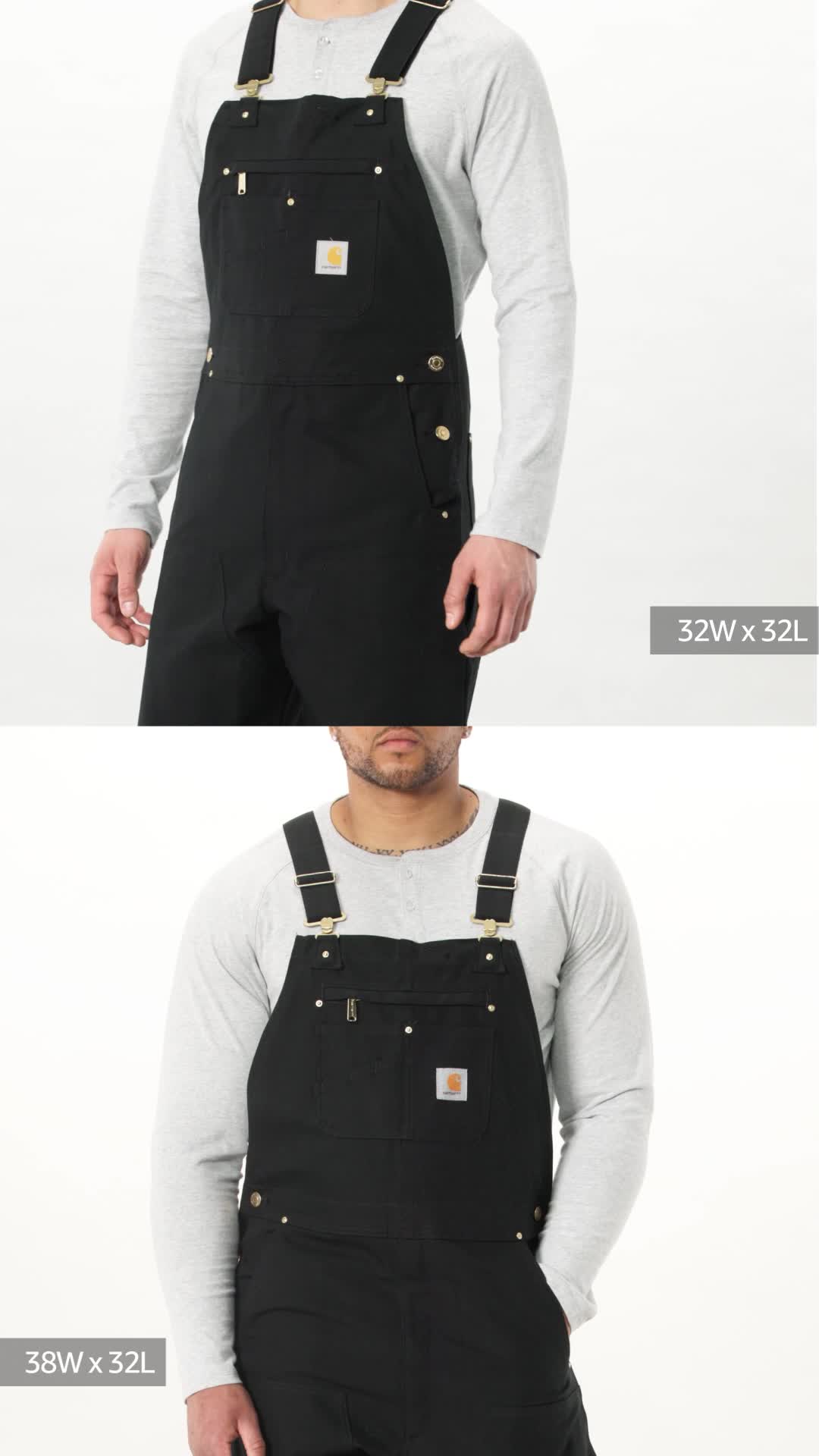 Amazon.com: Carhartt Men'sRelaxed Fit Duck Bib Overall Black,L32
