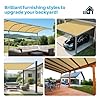 Patio Paradise 16' x 25' Sun Shade Cloth with Grommets Rectangle Shade Sail Canopy Pergola Cover with Straight Edge, UV Block Fabric for Backyard Deck Outdoor Activities, Sand #3