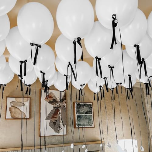 Image of Party Propz White Balloons For Decoration - Pack Of 25 Pcs Pearl White Balloons For Birthday | white's Balloon For Decoration | Balloon For Decorations | Birthday Decor (Latex)