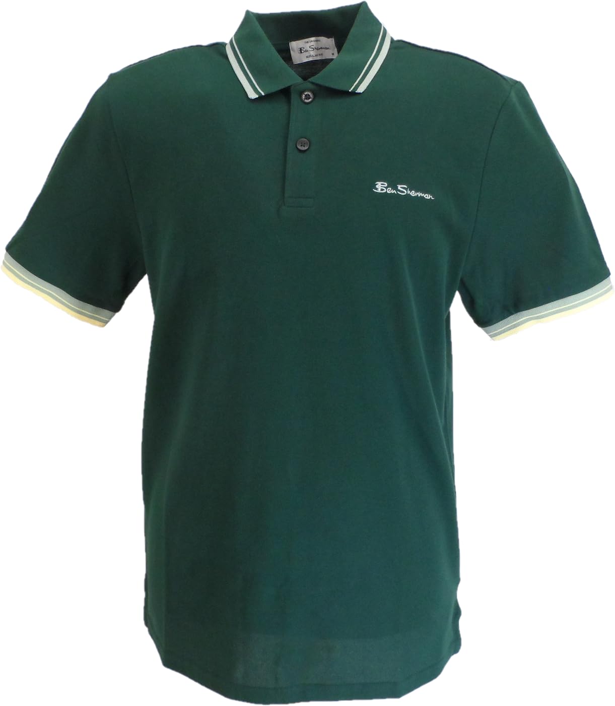 Ben Sherman Men's Forest Green Signature 100% Cotton Polo Shirt (Uk, Alpha, Xxl, Regular, Regular, )