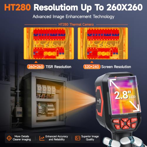 Image of FOXWELL HT280 Thermal Imaging Camera, 320 X 240 2.8 inch LCD, 260 x 260 TISR