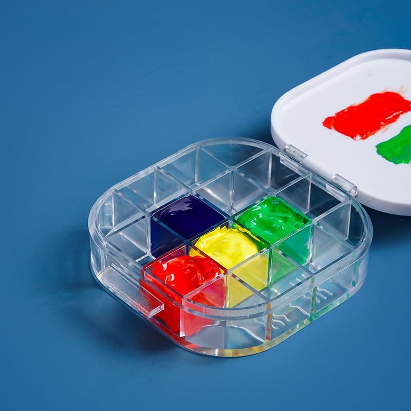 paleta akwarelowa paleta wiadro z farbami pudełko wielofunkcyjne pudełko z paletą uchwyt na pisak do mycia naczyń narzędzie artystyczne (kolor: zielony)