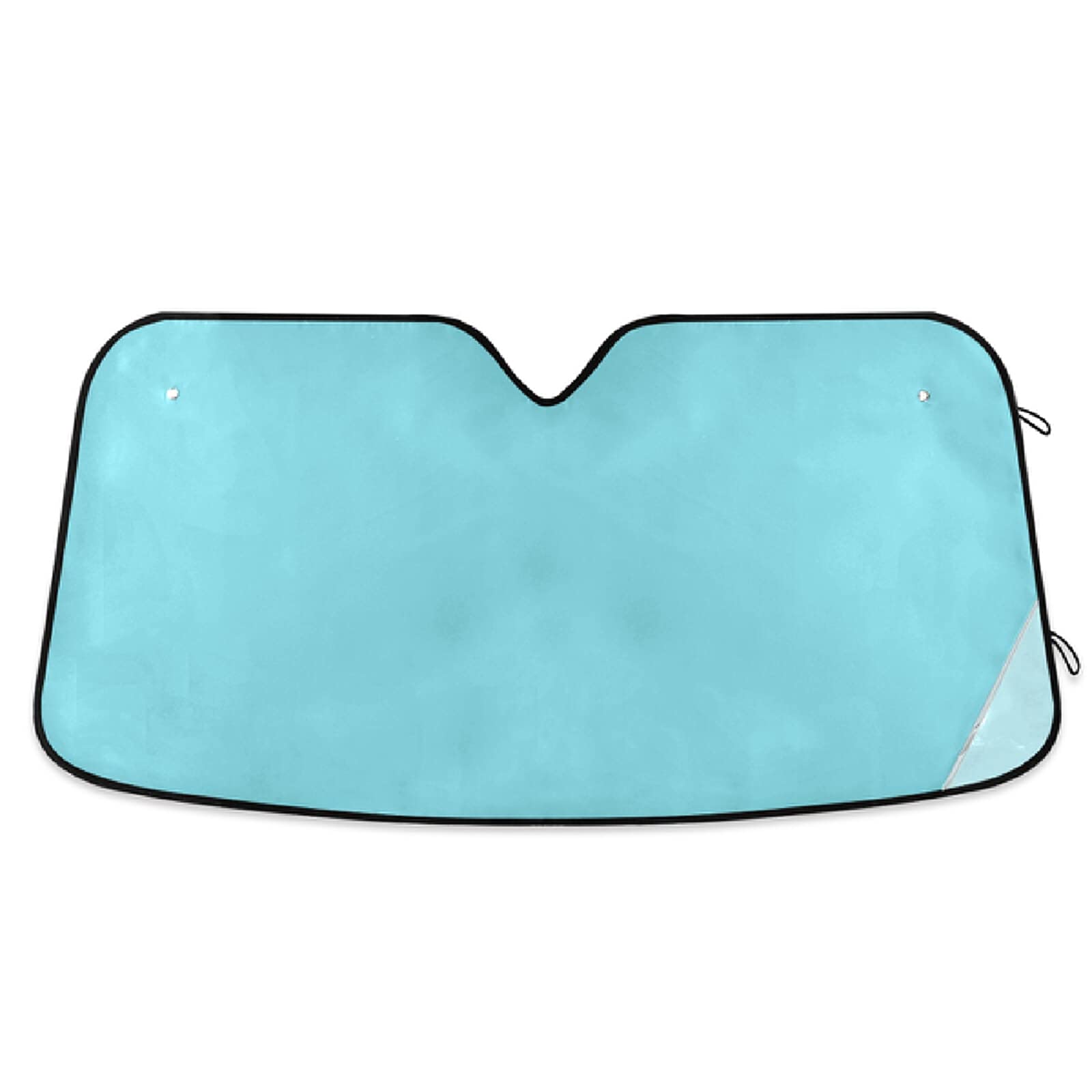 xigua Front Windshield Sun Shade Plain Medium Sky Blue Solid Color Folding Sun Shield Shade, Blocks UV Ray to Keep Your Vehicle CoolSun Visor Protector for Fits Car Truck SUV 55"x27.6"