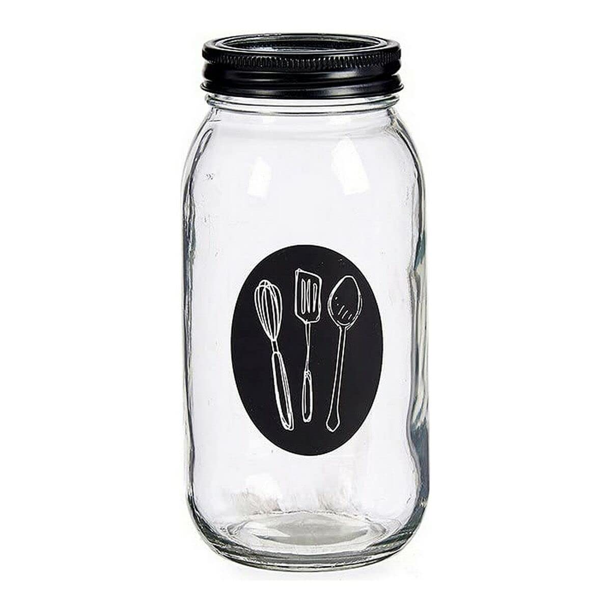 Organiseur de couverts DKD Home Decor en métal et verre 9x17x9 cm