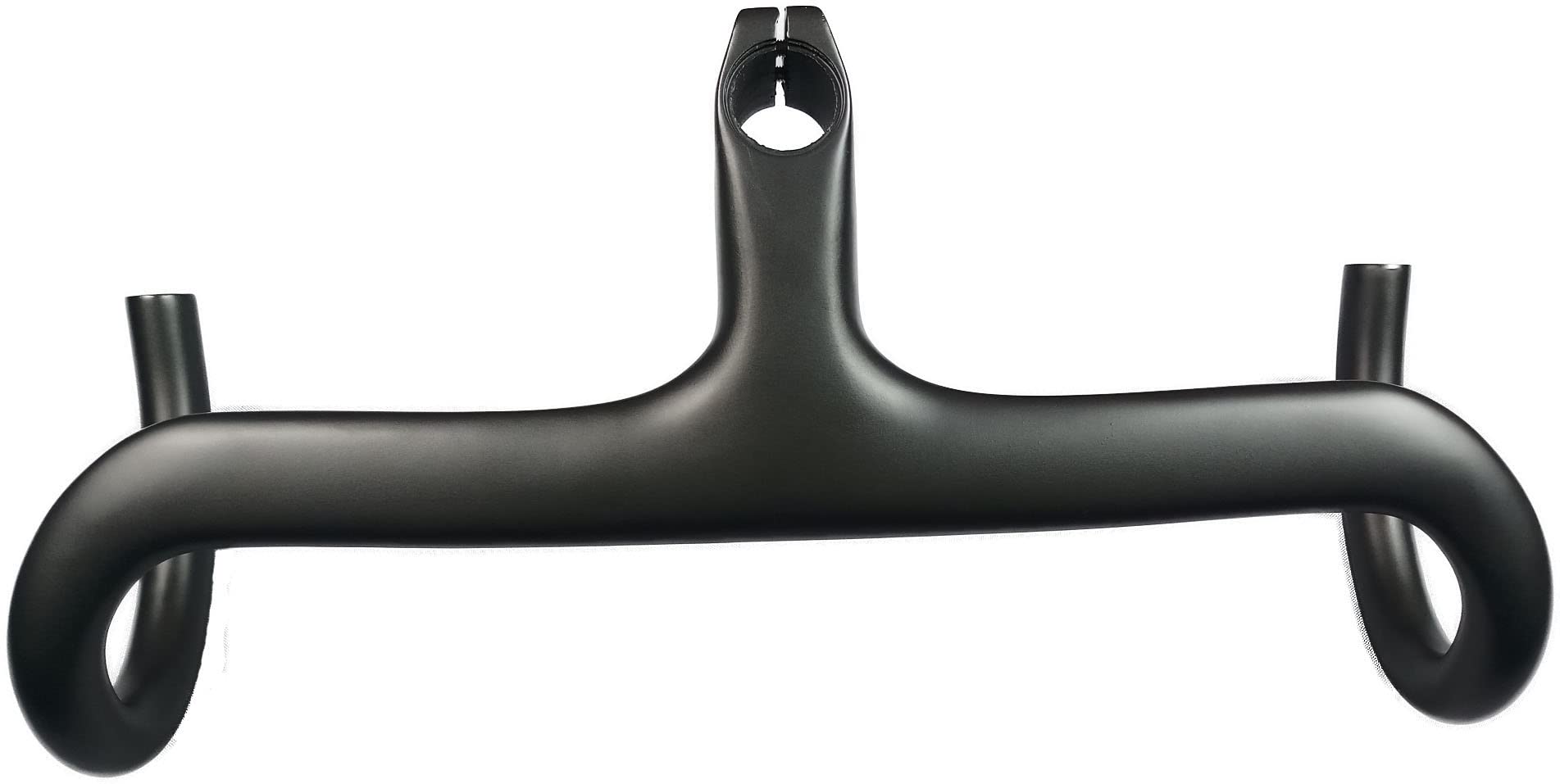 Roadkey Bike Carbon Handlebar Bicycle Road Carbon Fiber Handbars Stem Integrated (black and slilver matt, 440-110mm)