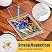 Superlong 75pt Magnetic Card Holder, 15ct Sports One Touch Card Holders with U-V Protection, Hard Plastic Trading Magnetic Case with 2 Strong Magnets for Baseball Game Collector Display Storage