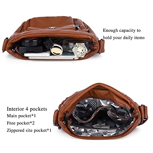 Image of Angel Kiss Crossbody Bags Faux Vegan Leather Shoulder Bags for Women Small Handbag with Adjustable Strap
