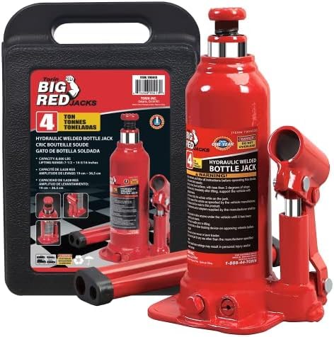 Image of Torin T90413 Big Red Hydraulic Bottle Jack with Carrying Case,4 Ton (8,000 lb) Capacity,(Pack of 6)