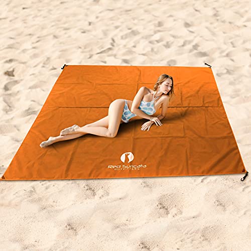 Red Suricata Family Beach Tent & Beach Canopy, Matching Sand Free Beach Mat Blanket & 2 Beverage Holders Bundle - Upf50 Uv Sun Shade Shelter thumb #4