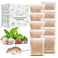 Rodent Mouse Repellent Pouches, 10 Pack Peppermint Oil Pests Bug Roach Mice Deterrent for Indoor Outdoor, Natural Repellent Keep Squirrel Spider Repel Rats, Safe for Pets & Family