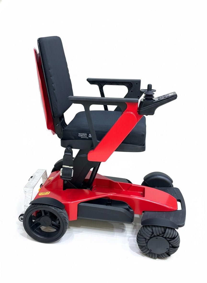 KANISHKA Advanced Electric - Power Wheelchair for Elderly, Patients & Home Use | Latest Joystick with Speed Display | Foldable, Compact and Easy to Travel | Lithium Battery | Flip up Arm Rest | Seat Height Adjustable - Wheel Size 8"-image-41