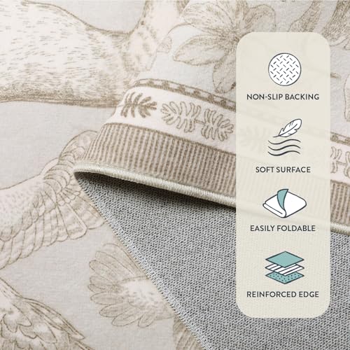 Tapete decorativo beige Boho 8x10 Lahome miniatura 6
