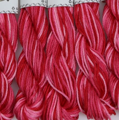 Image of KCS Big skeins of 25 Meters Size 25 Color Variegated Cross Stitch Stranded Threads,6 skeins,107